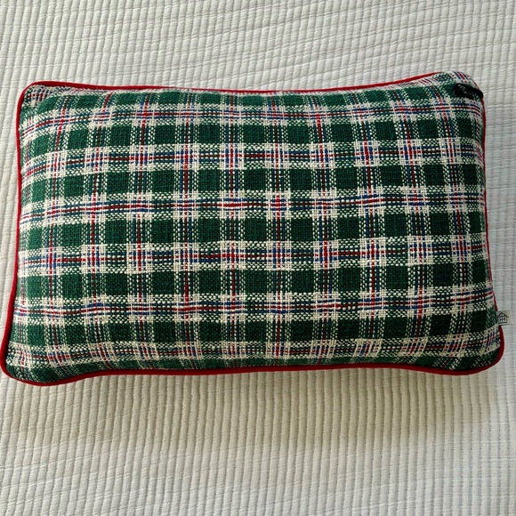 Hearth & Hand with Magnolia Vintage Plaid Lumbar Toss Pillow Green and Red NWT - Picture 14 of 15